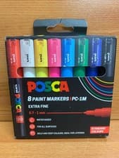 Image of Uni Posca Marker Tip PC-1M Pack of 8 Assorted