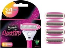 Image of Wilkinson Sword Quattro for Women Sensitive Aloe pack of 4 Disposable Razors 3+1