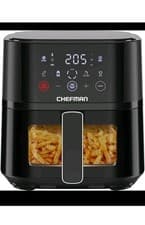 Image of Chefman 3.75L Air Fryer Hi-Fry Tech Touch Presets Nonstick Basket Black 