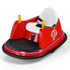 Image of Kids Ride-On Bumper Car Toddler 6V Electric Bumper Car 360° Spinning-Red