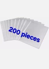 Image of A4 Clear Punched Pockets filing PLASTIC WALLET sleeves