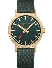 Image of Mondaine A660.30360.60SBS Classic Green And Gold 40mm 3ATM