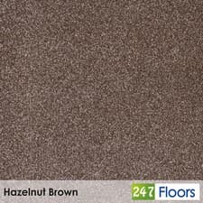 Image of Hazelnut Brown Vienna Saxony Carpet Luxury Soft 21mm Deep Pile Lounge Bedroom