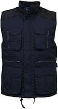 Image of Blue Bodywarmer Padded Gilet Body Warmer Multi Pocket Jacket Drawstring Toggle