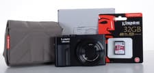 Image of Panasonic Lumix TZ99 Digital Camera and Case Plus 32GB SD Card (Black)