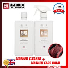 Image of Autoglym Leather Cleaner And Balm Kit Cleaning Kit Feeder Rejuvenator Kit Gift