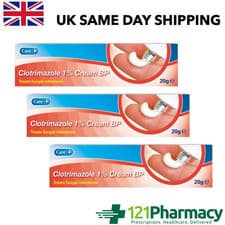 Image of Clotrimazole 1% w/w Cream Treats Fungal Infection - 20g X 3 (Triple pack)