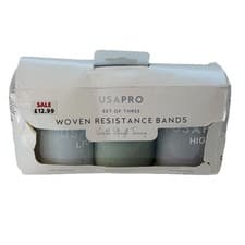 Image of USA PRO Woven Resistance Bands Set of 3 Light / Medium / High New  
