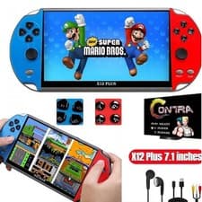 Image of X12 Plus 7'' 16GB Handheld Retro Video Game Consoles Built-In 10000+ Games UK