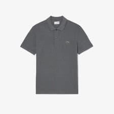 Image of Lacoste Men's Petit Pique Slim Fit Polo Shirt Eclipse Jaspe Grey PH4012 050 4/M