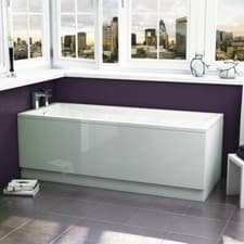 Image of Bath arcylic panel white 1700mm front and 750mm end panel
