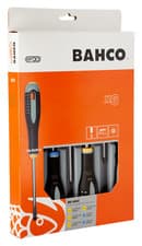 Image of BAHCO 6 Pcs Screwdriver Set Ergo™ Slotted/ Pozi drive with Rubber Grip- BE-9882