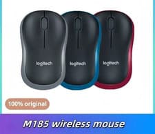 Image of Logitech M185 Wireless Optical Mouse + USB Receiver Fit Compact PC Laptop Mouse