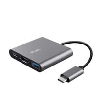 Image of Trust Dalyx 3-in-1 Multiport USB-C Adaptor with USB 3.0 & HDMI - 23772