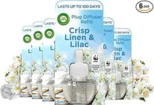 Image of Air Wick Plug In Air Freshener Refill Crisp Linen & Lilac 6 x 19ml