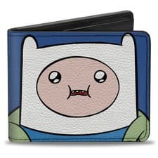 Image of Bi-Fold Wallet Adventure Time Jake and Finn Face Close-Up Blue (US IMPORT)