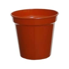 Image of Whitefurze Strong Plastic Terracotta 1 Litre Garden Plant Pot 5 Pack - 12.7cm