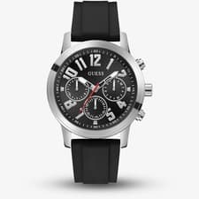 Image of Guess Mens Parker Black Rubber Strap Watch GW0708G1