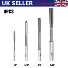 Image of 4x 1/8" 3/16" 1/4" 5/16" Chucking Reamer Machine Milling HSS H7 6 Straight Flute