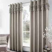 Image of catherine lansfield sateen curtains 168 x 229 cm pair of 2