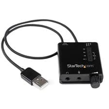 Image of StarTech USB Stereo Audio Adapter External Sound Card with SPDIF Digital Audi...