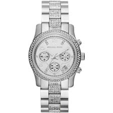Image of Michael Kors MK5825 Ladies Silver Chronograph Watch