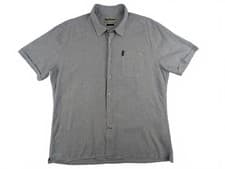 Image of Barbour Regular Fit Striped Shirt Blue White Short Sleeve Cotton Size M