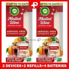 Image of Air Wick Aerosol-Free Automatic Air Freshener Spray Mulled Wine 228 ml Pack of 2