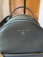 Image of MICHAEL KORS VALERIE MEDIUM BACKPACK PEBBLED LEATHER OLIVE COLOUR. New with Tag.