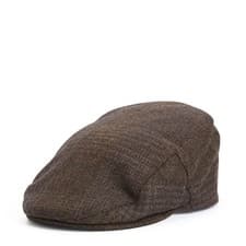 Image of Barbour Deveron Tweed Flat Cap Coffee