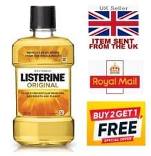 Image of Buy 2 Get 1 Free - 500ml LISTERINE Original Mouthwash Gum Problem Bad Breath