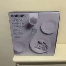 Image of Sabichi 9 Piece Essential Dining Set Porcelain - Dinner Plates And Crockery
