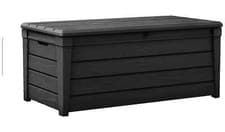 Image of Keter Brightwood Outdoor Anthracite 454L Durable Plastic Garden Storage Box