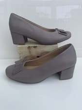 Image of Hotter Cecilia Taupe Block Heel Shoes