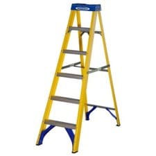 Image of Werner Trade BS EN131 Fibreglass Swingback Step Ladders
