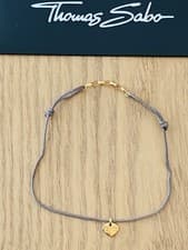 Image of THOMAS SABO GENUINE STERLING SILVER Gold Plated Bracelet With Charm Pretty