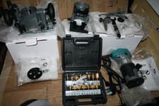 Image of ANESTY WOODWORKING ROUTER WITH TRIMMER BASE, TILT BASE & PLUNGE BASE COMPACT