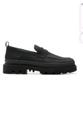 Image of Clarks Badell Step Men’s Black Nubuck Leather Loafers Shoes Size UK 8 G EU 42