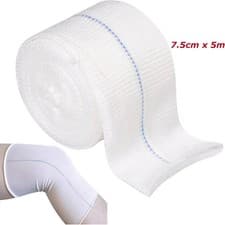 Image of Elastic Tubular Support Bandage Dressing Retention Bandage Blue Line 7.5CM X 5M
