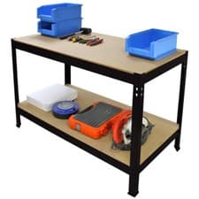 Image of Workbench DIY Station Garage Boltless Heavy Duty Metal Tool Bench 100cm / Black
