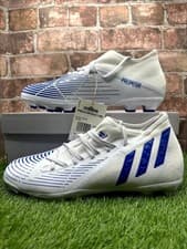 Image of Adidas Predator Edge.3 GY8057 Multi Ground Football Boots Mens UK 8.5 White Blue