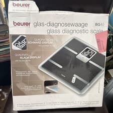 Image of Beurer Bathroom Scales BG40BLK Diagnostic Bathroom Scales Glass Black Display