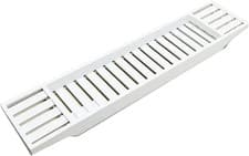 Image of BAMBOO WOODEN OVER BATH TUB RACK BRIDGE SHELF TRAY STORAGE CADDY WHITE NATURAL