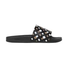 Image of Hugo Boss Footwear Monogram Logo Brown/Black Sliders