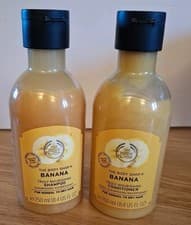 Image of BODY SHOP BANANA 250ml SHAMPOO + 250ml CONDITIONER - ORIGINAL FORMULA NEW