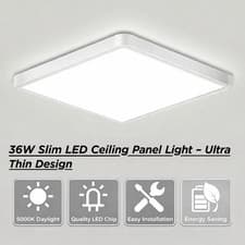 Image of Square LED Ceiling Light 12/16/20 Inch Cool White 6500K Flush Mount 18-48W