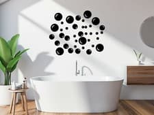 Image of 38 pcs Bubble Wall Art Stickers Bathroom Home Décor Decal  DIY Vinyl Interior