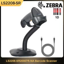 Image of Zebra LS2208-SR20007R-NA 1D Standard Range Barcode Scanner Handheld USB Wired
