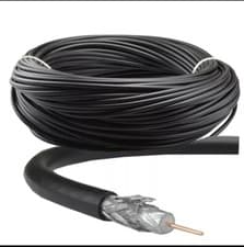 Image of RG6 Coax Cable Coaxial - Black-Satellite Freesat Sky Virgin TV Aerial 50m