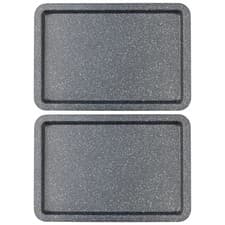 Image of Salter Baking Tray Set of 2 Non-Stick Carbon Steel Oven Sheet Megastone 37cm